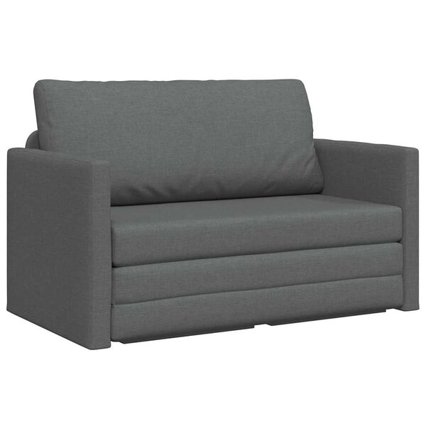 vidaXL Canapé-Lit 110cm Gris foncé tissu