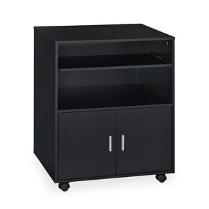 Caisson de bureau mobile pratique avec tiroir à clavier 80 x 40 x 60 cm en métal noir 13_0009848