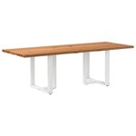 vidaXL Table à manger marron clair bois de chêne massif rectangulaire