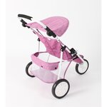 Bayer Chic 2000 697-62 - Poussette Jogger 3 roues pour poupées jumelles