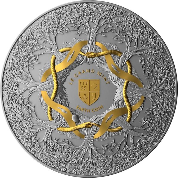 Pièce de monnaie en Argent 5 Dollars g 62.2 (2 oz) Millésime 2024 Earth EARTH