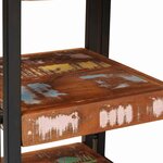 vidaXL Table de chevet 2 Pièces Marron et noir Bois massif récupéré