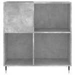 vidaXL Armoire à disques gris béton 84 5x38x89 cm bois d'ingénierie