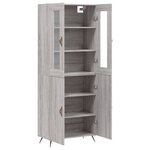 vidaXL Buffet haut Sonoma gris 69 5x34x180 cm Bois d'ingénierie