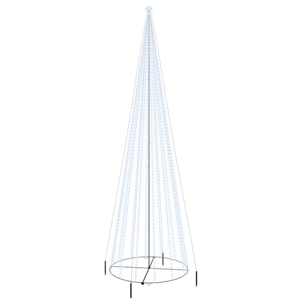 vidaXL Arbre de Noël cône 1134 LED Blanc froid 230x800 cm