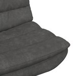 vidaXL Chaise pivotante Noir profond Polyester  Métal Standard Pivotant