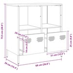 vidaXL Buffet anthracite 68x39x73 5 cm acier laminé à froid