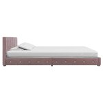 vidaXL Cadre de lit sans matelas Rose Velours 160x200 cm