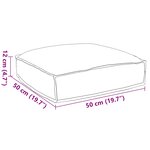 vidaXL Coussin Anthracite 50 x 50 x 12 cm Tissu Oxford