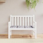vidaXL Coussin de banc de jardin motif à carreaux gris 120x50x4 cm