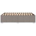 vidaXL Cadre de lit sans matelas taupe 120x200 cm tissu