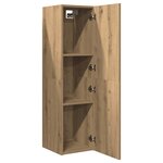 vidaXL Meuble TV chêne artisanal 30 5x30x110 cm bois d'ingénierie