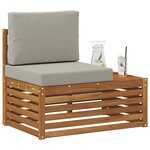 vidaXL Canapé d'extérieur extrémité Naturel 91 x 63 x 73 cm