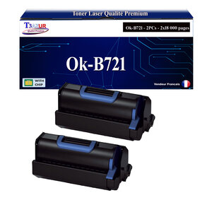 T3AZUR -2x Toners compatibles avec OKI B721  B731  MB760  MB770