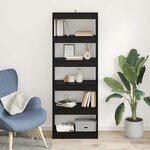 vidaXL Bibliothèque Chêne noir 60 x 30 x 166 cm Bois d'ingénierie