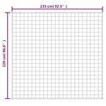 vidaXL Couverture lestée Gris 220x235 cm 15 kg Tissu