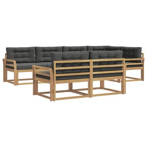 vidaXL Ensemble de canapés d'extérieur 6 Pièces Blanc et anthracite