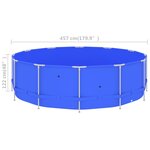 Vidaxl piscine avec cadre en acier 457x122 cm bleu