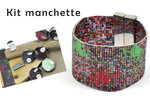 Kit bracelet manchette perle Miyuki 11/0 tissé Abstrait