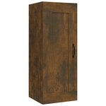 vidaXL Armoire suspendue Chêne fumé 35x34x90 cm Bois d'ingénierie