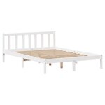 vidaXL Cadre de lit sans matelas blanc 140x190 cm bois de pin massif
