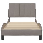vidaXL Cadre de lit sans matelas Hanko taupe 80x200 cm tissu