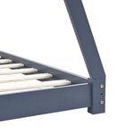 vidaXL Cadre de lit d'enfant Gris  Bois de pin massif 90 x 200 cm