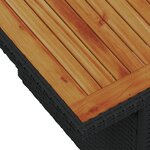 vidaXL Ensemble salon de jardin 9 pièces avec coussins  en poly rattan noir.