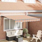 vidaXL Auvent Rétractable Rayure Multicolore 350x250 cm tissu