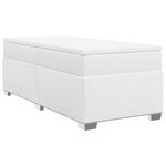 vidaXL Sommier à lattes de lit avec matelas Blanc 80x200 cm Similicuir