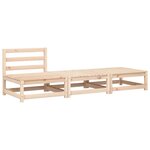 vidaXL Canapé de jardin sans accoudoirs avec coussins et repose-pieds