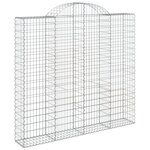 vidaXL Paniers à gabions arqués 14 Pièces 200x50x180/200 cm Fer galvanisé