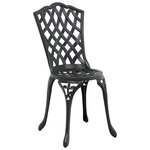 vidaXL Ensemble de salle à manger pour jardin 5 Pièces Noir Aluminium