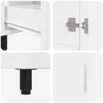 vidaXL Unité de vanité de salle de bain Blanc brillant 60 x 35 x 60 cm