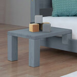 Table de chevet à fixer sur le lit - Gris - 43 x 32 x 41 cm