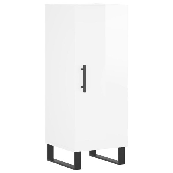 vidaXL Buffet Blanc brillant 34 5x34x90 cm Bois d'ingénierie