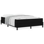 vidaXL Lit à ressorts avec matelas Noir 140 x 190 cm tissu