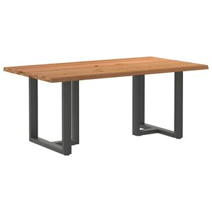 vidaXL Table à manger marron clair bois de chêne massif rectangulaire