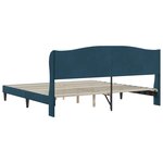 vidaXL Cadre de lit avec tête de lit Bleu 200 x 200 cm Velours