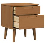 vidaXL Cabinet de chevet Caramel 40 x 35 x 48 cm Pin massif