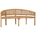 vidaXL Banc de jardin en forme de banane 180 cm bois de teck solide