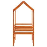 vidaXL Lit haut sans matelas cire marron 90x200 cm bois de pin massif
