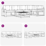 vidaXL Ensemble de canapés d'extérieur 6 Pièces Blanc et gris clair