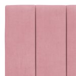 vidaXL Cadre de lit avec tête de lit Rose 180x200 cm Velours