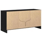 vidaXL Meuble TV Noir 100 x 34 x 50 cm Bois d'ingénierie
