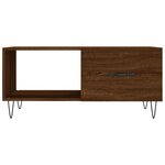 vidaXL Table basse chêne marron 90x50x40 cm bois d'ingénierie