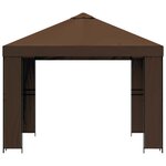 vidaXL Pavillon 3 x 3 m Marron Polyester et Acier 190 gsm