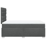 vidaXL Sommier à lattes de lit avec matelas gris foncé 120x190cm tissu