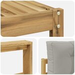vidaXL Ensemble de canapés d'extérieur 6 pc Blanc et gris clair