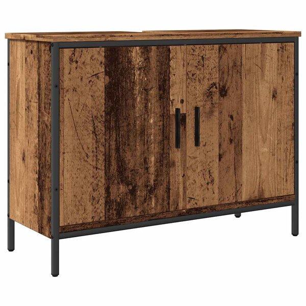vidaXL Armoire lavabo vieux bois 80x30x60 cm bois d'ingénierie